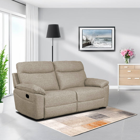 Dunluce Recliner Sofas - Oatmeal Fabric