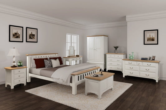 Eden Soft Grey & Oak Bedframes