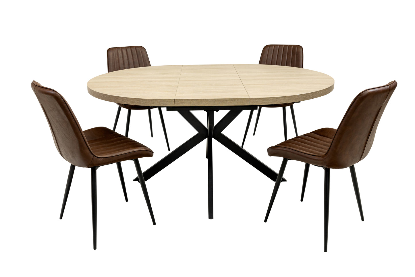 Willow 1.2 Extending (+40cm) Light Oak Round Dining Table