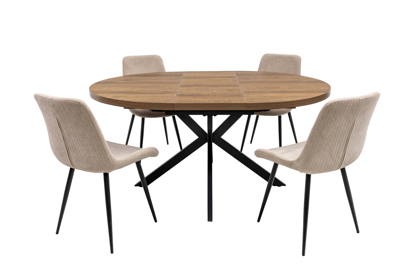 Ashbourne 1.2m Extending (+40cm) Dark Oak Round Dining Table