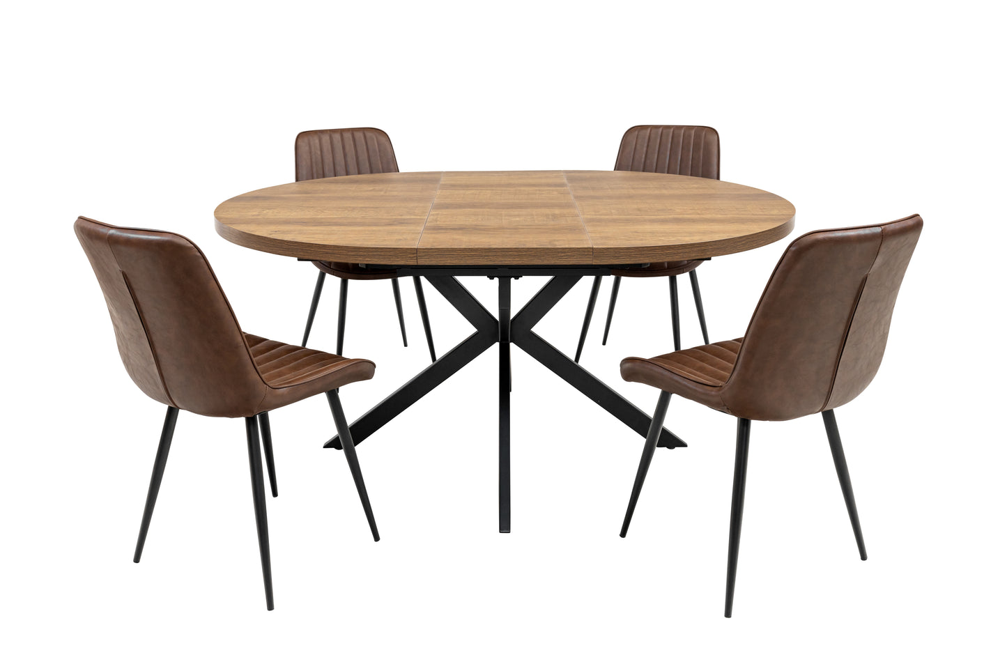 Ashbourne 1.2m Extending (+40cm) Dark Oak Round Dining Table