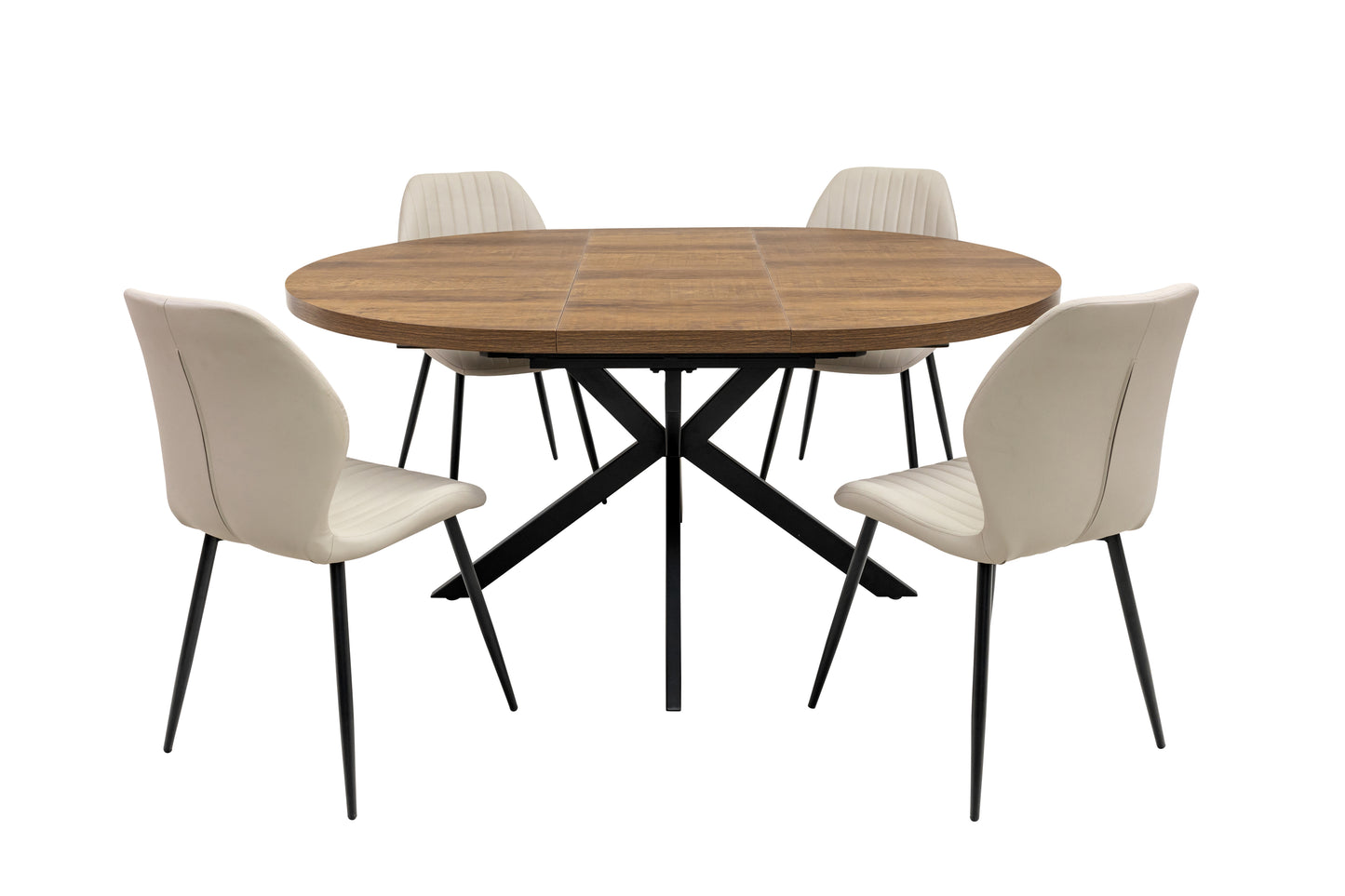 Ashbourne 1.2m Extending (+40cm) Dark Oak Round Dining Table