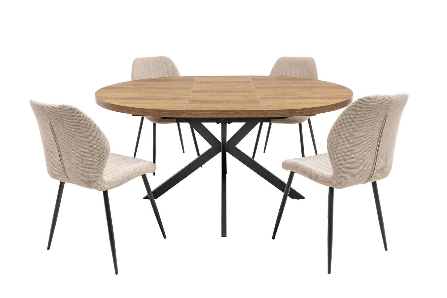 Ashbourne 1.2m Extending (+40cm) Dark Oak Round Dining Table