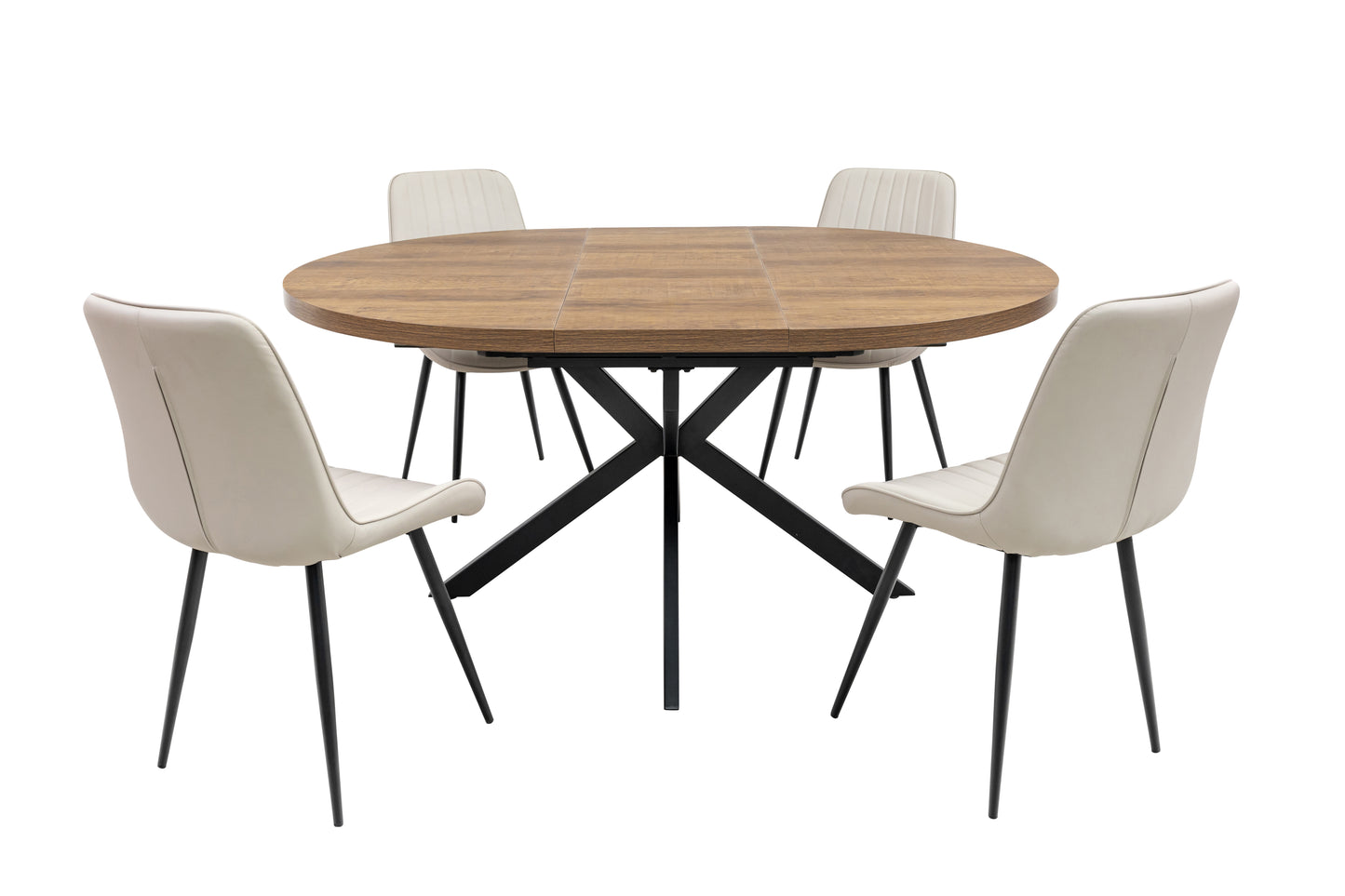 Ashbourne 1.2m Extending (+40cm) Dark Oak Round Dining Table
