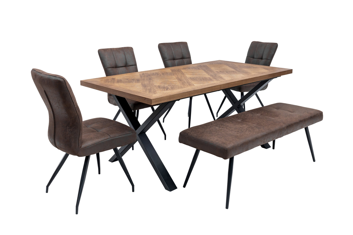 Elmstead 1.8m Medium Elm Veneer Dining Table