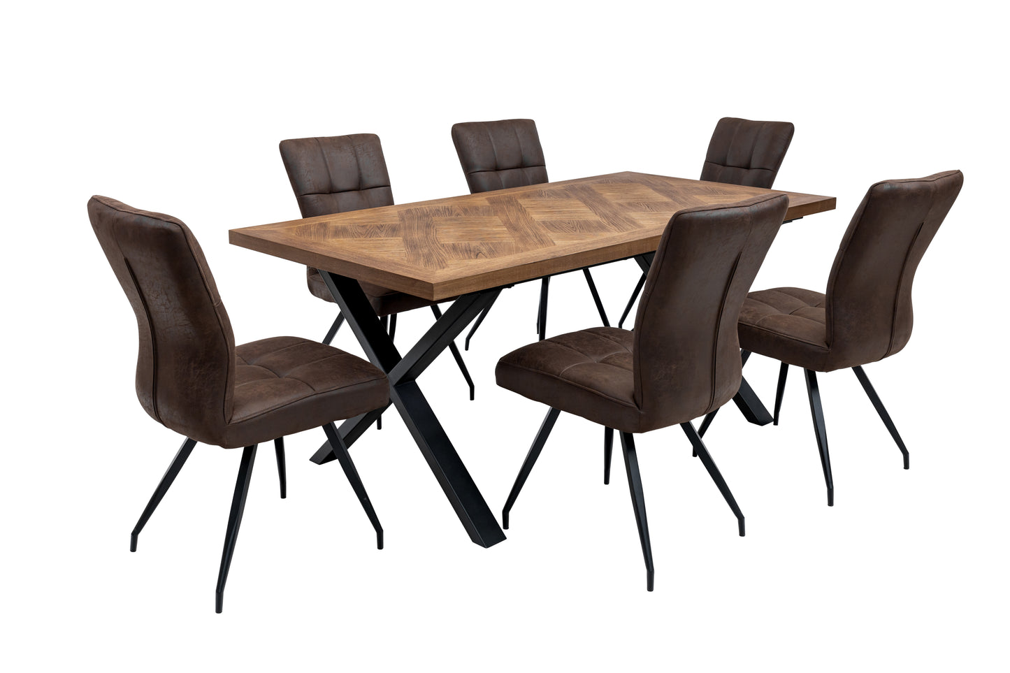 Elmstead 1.8m Medium Elm Veneer Dining Table