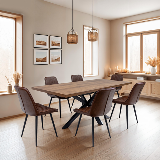 Ashbourne 1.6m Extending (+40cm) Dark Oak Dining Table