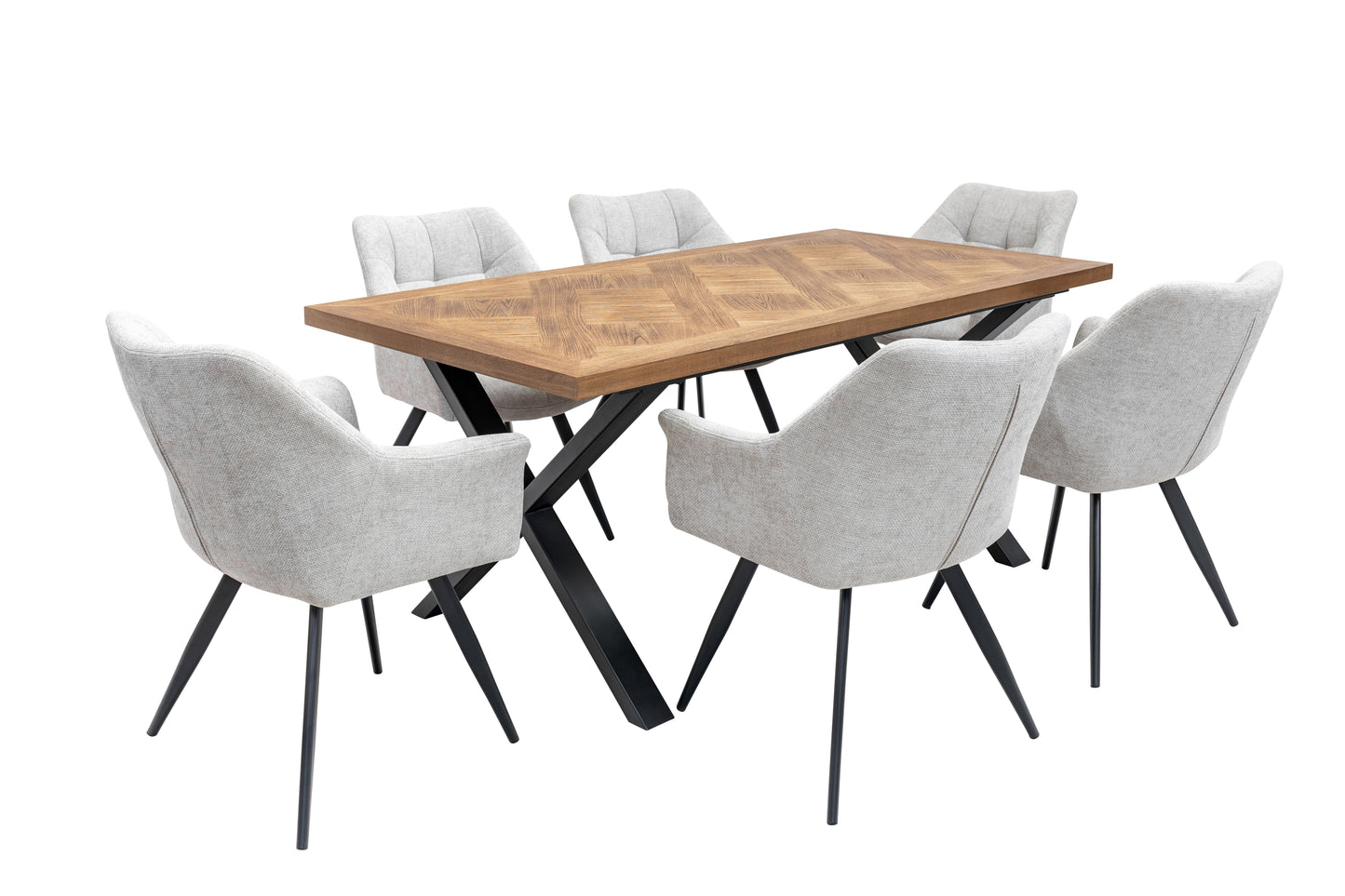 Elmstead 1.8m Medium Elm Veneer Dining Table