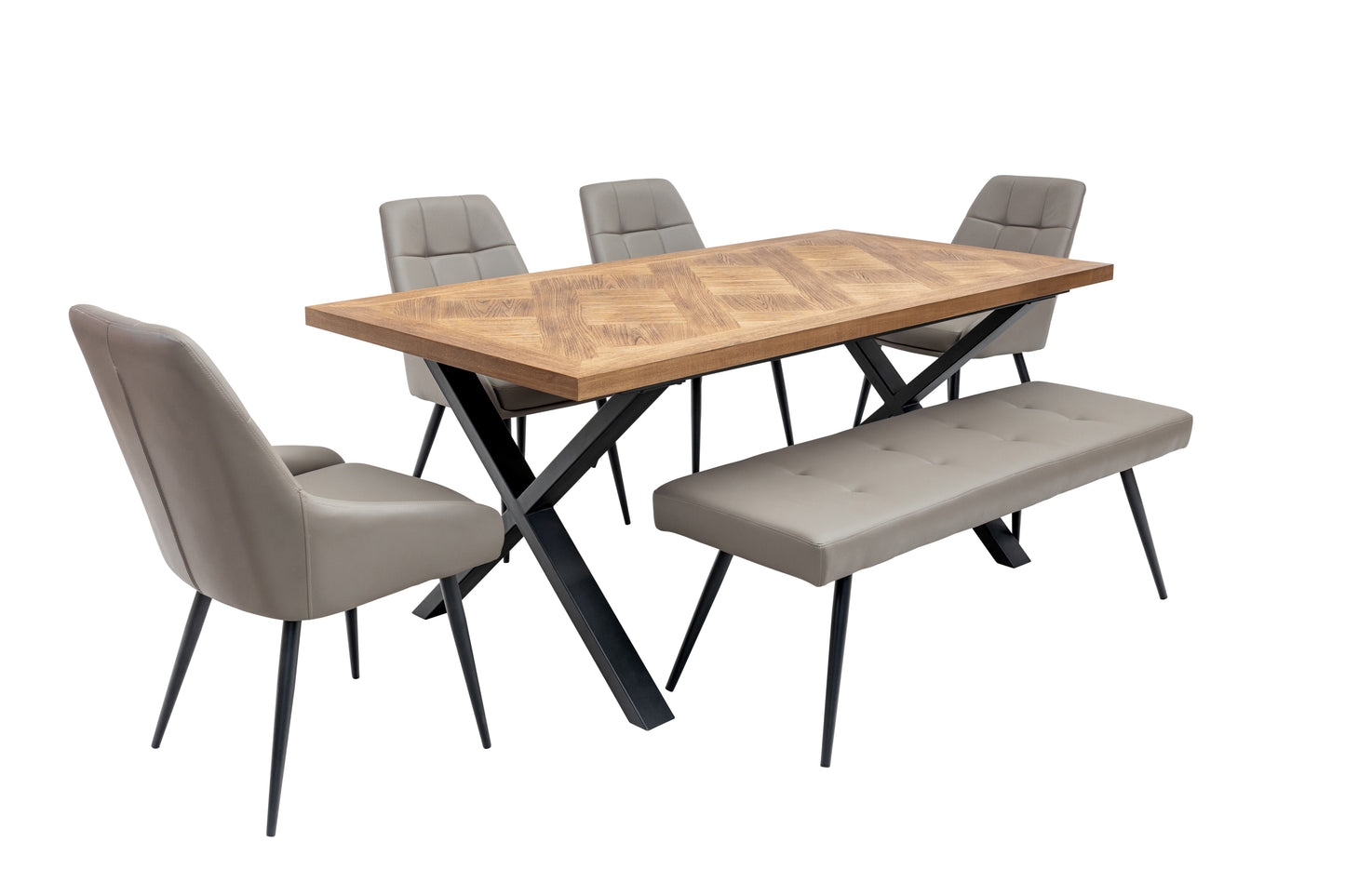 Elmstead 1.8m Medium Elm Veneer Dining Table