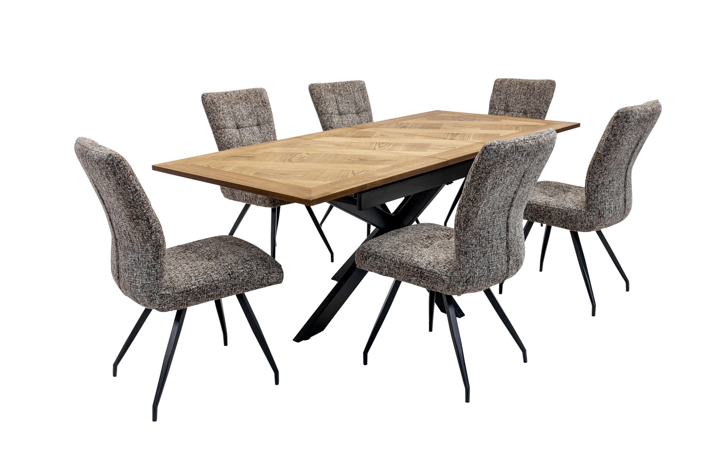 Oakley 1.6m Extending (+40cm) Oak Veneer Dining Table