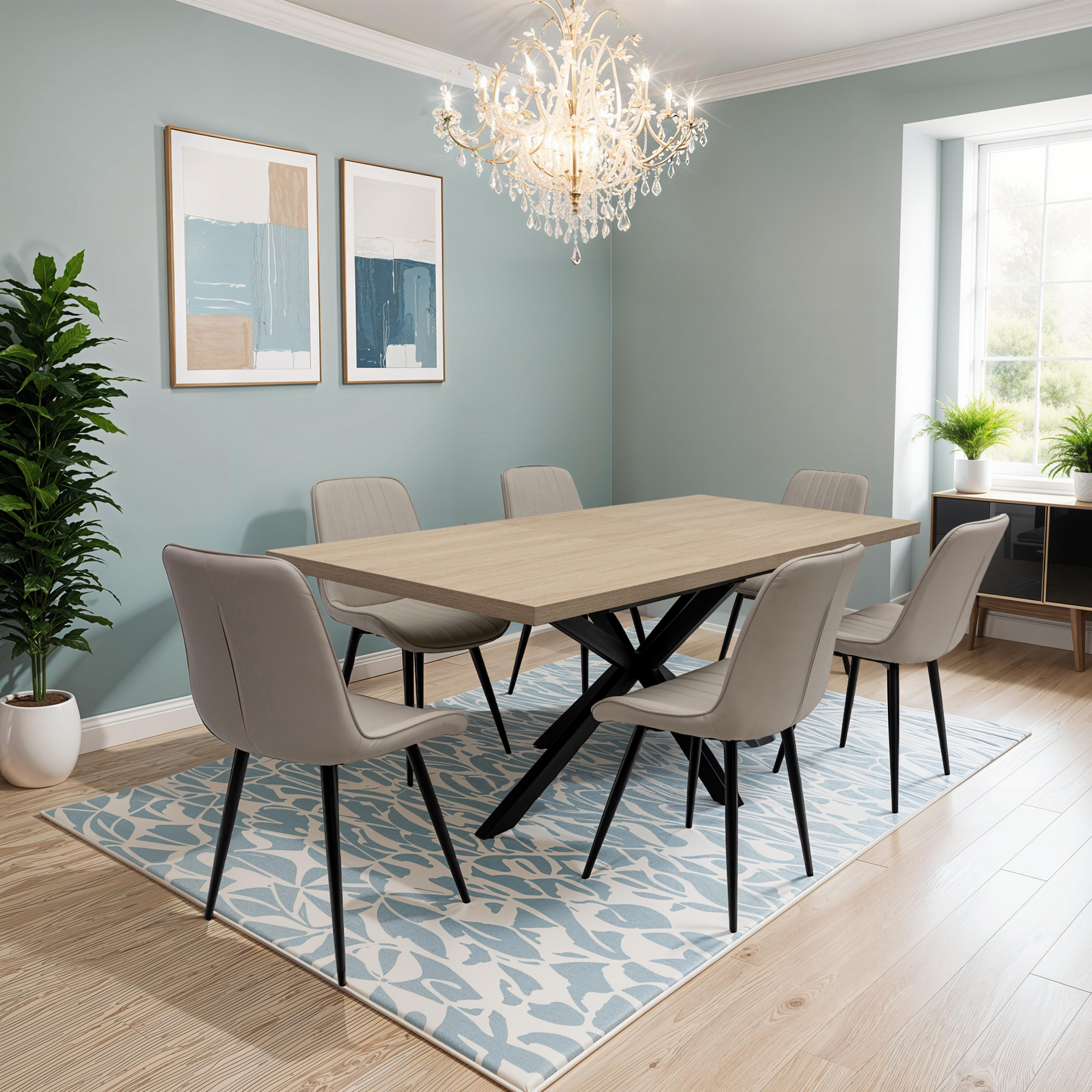 Willow 1.6m Extending (+40cm) Light Oak Dining Table