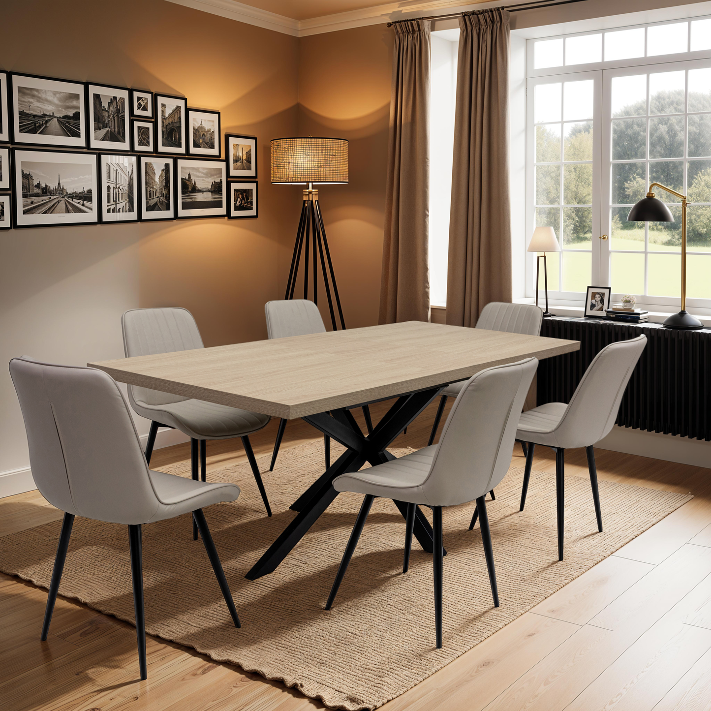Willow 1.6m Extending (+40cm) Light Oak Dining Table