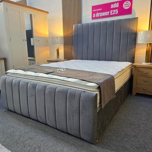 Divan Bed With Kickboard and 30'' Headboard