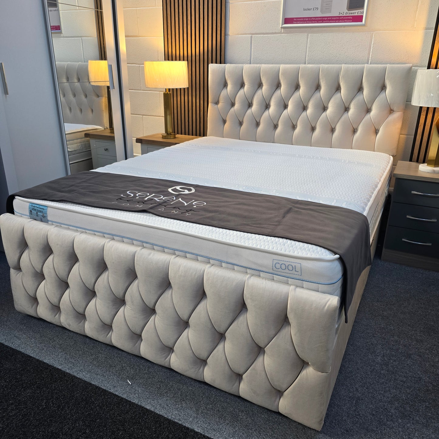Divan Bed With Kickboard and 24'' Headboard