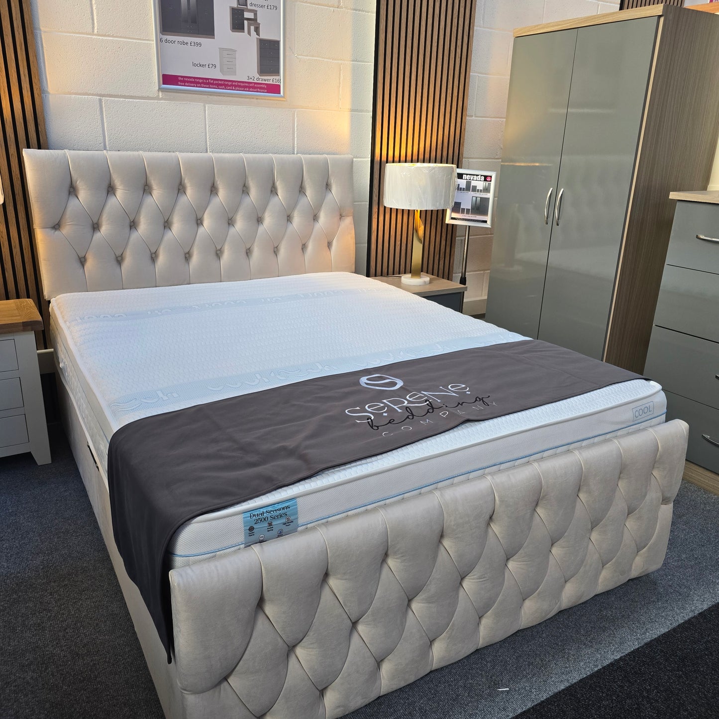 Divan Bed With Kickboard and 24'' Headboard