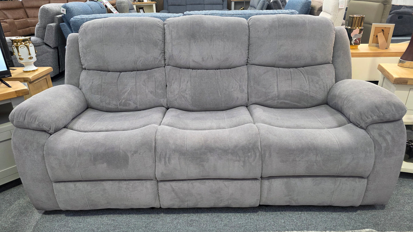 Emma Recliner Sofas - Grey Fabric