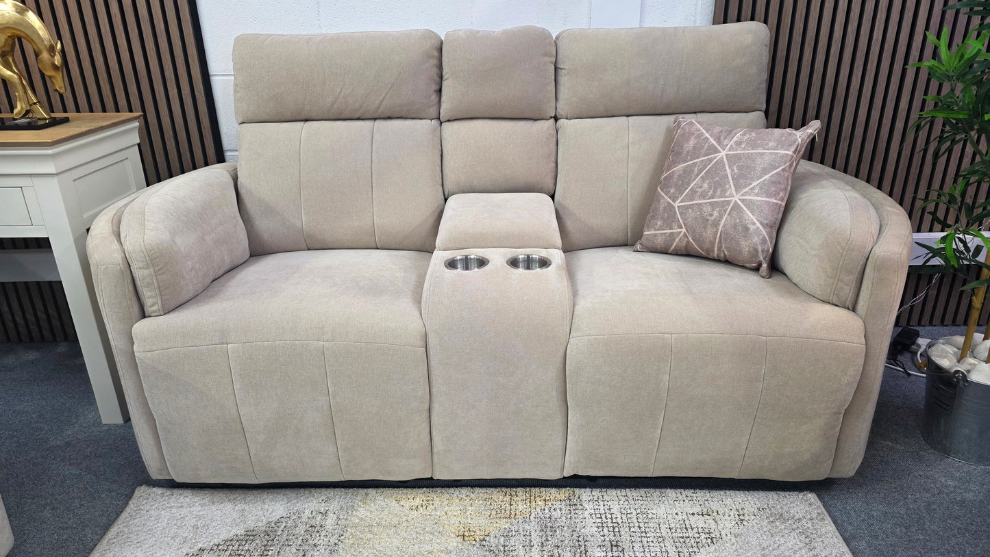 Juno Recliner Sofas - Beige Chenille Fabric