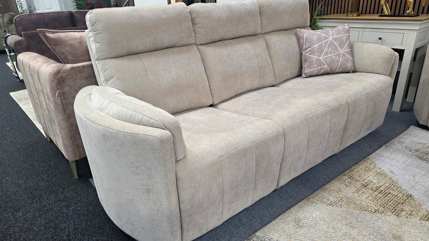 Juno Recliner Sofas - Beige Chenille Fabric