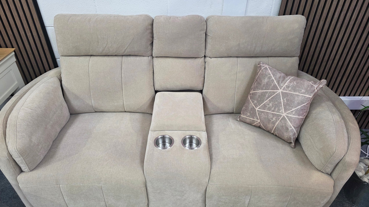 Juno Recliner Sofas - Beige Chenille Fabric