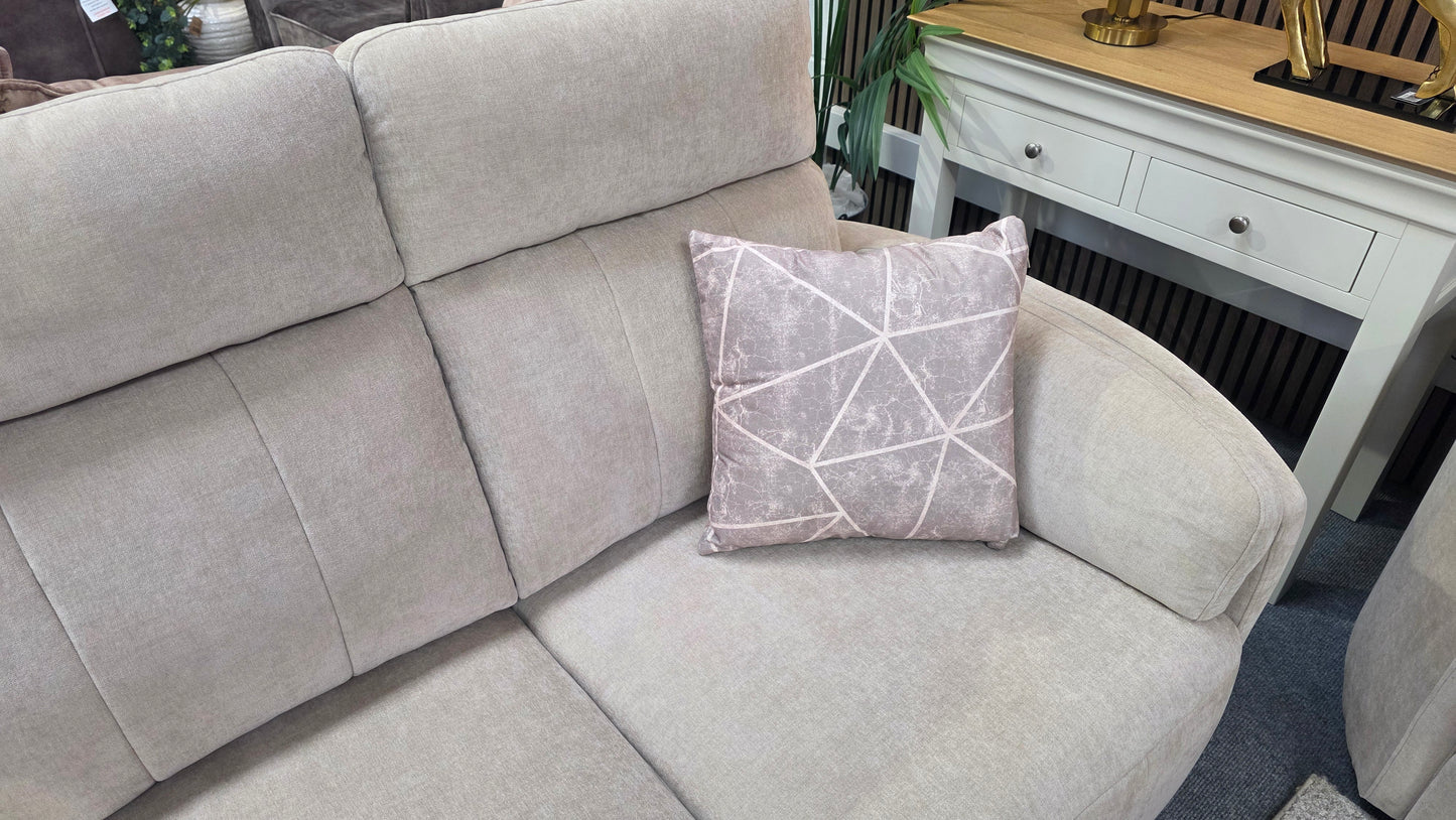 Juno Recliner Sofas - Beige Chenille Fabric
