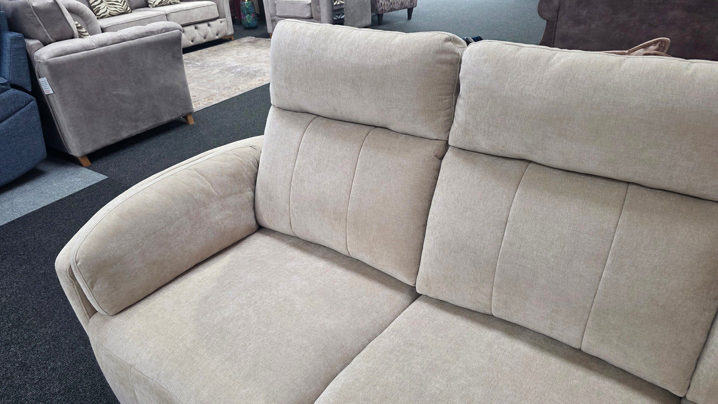 Juno Recliner Sofas - Beige Chenille Fabric