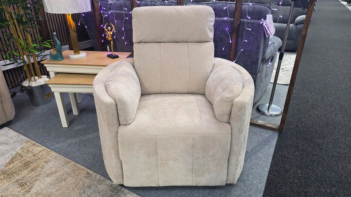 Juno Recliner Sofas - Beige Chenille Fabric