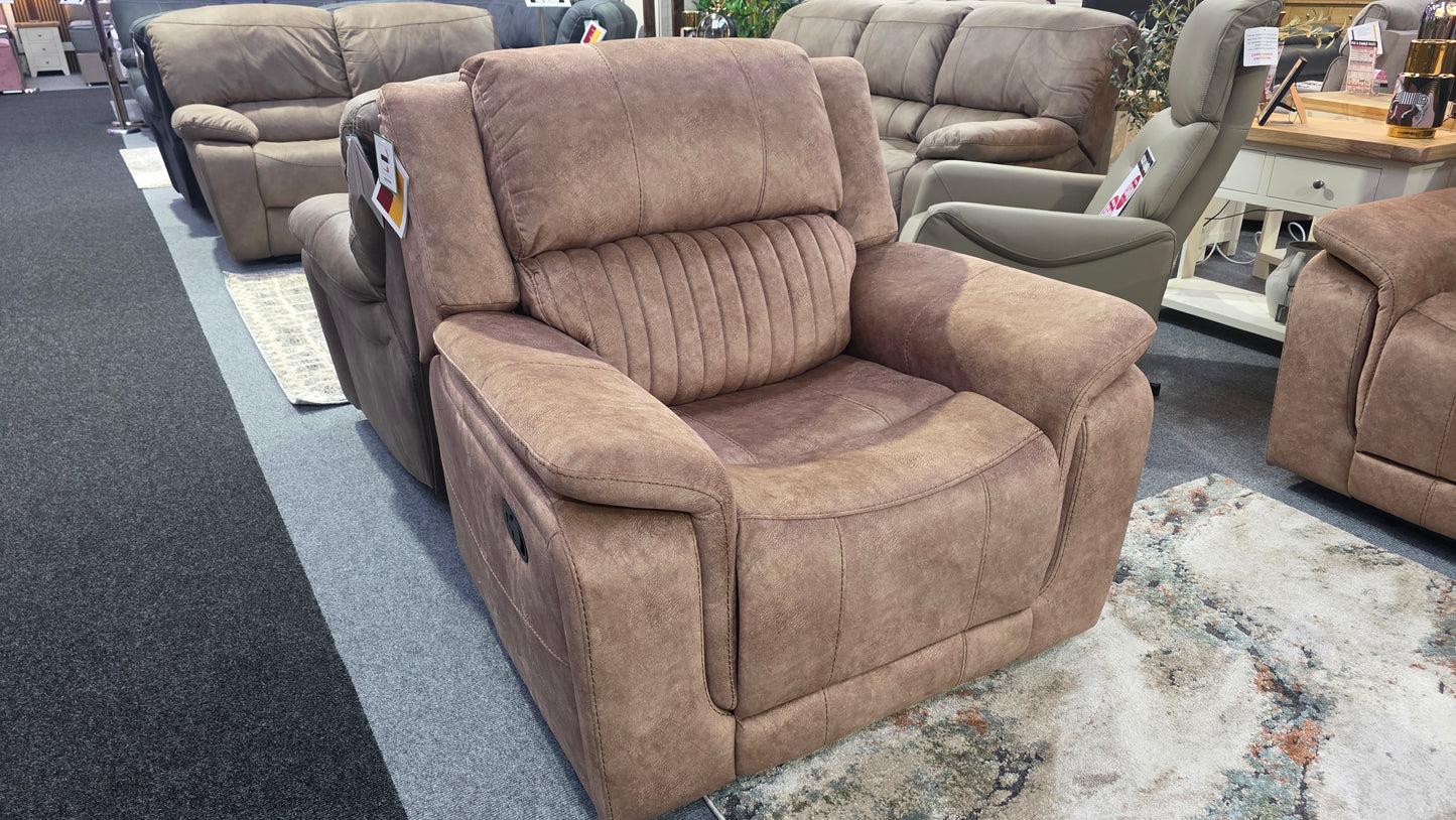 Platina Recliner Sofas Coffee Fabric
