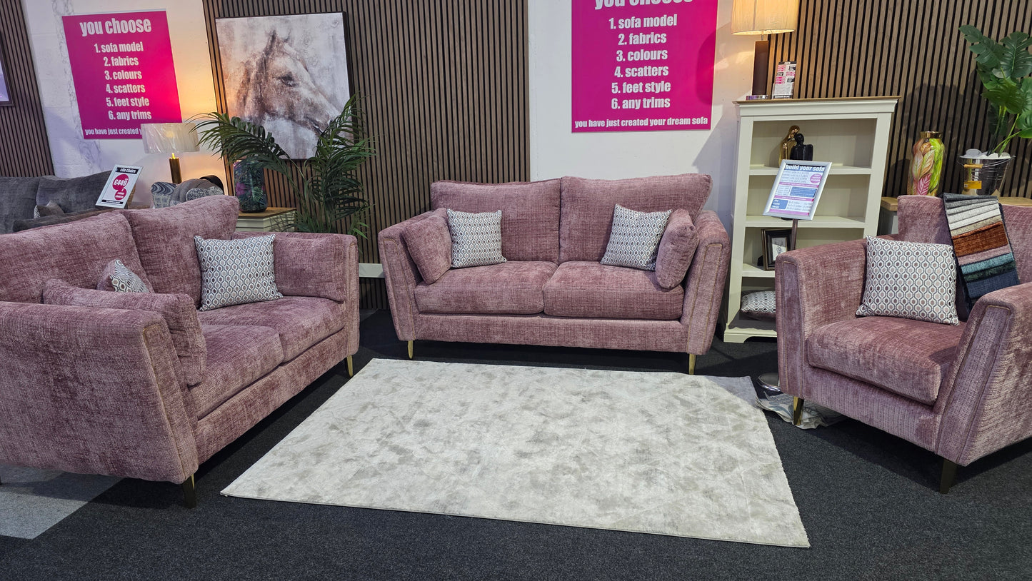 Cairo Fabric 3 Seater Sofa