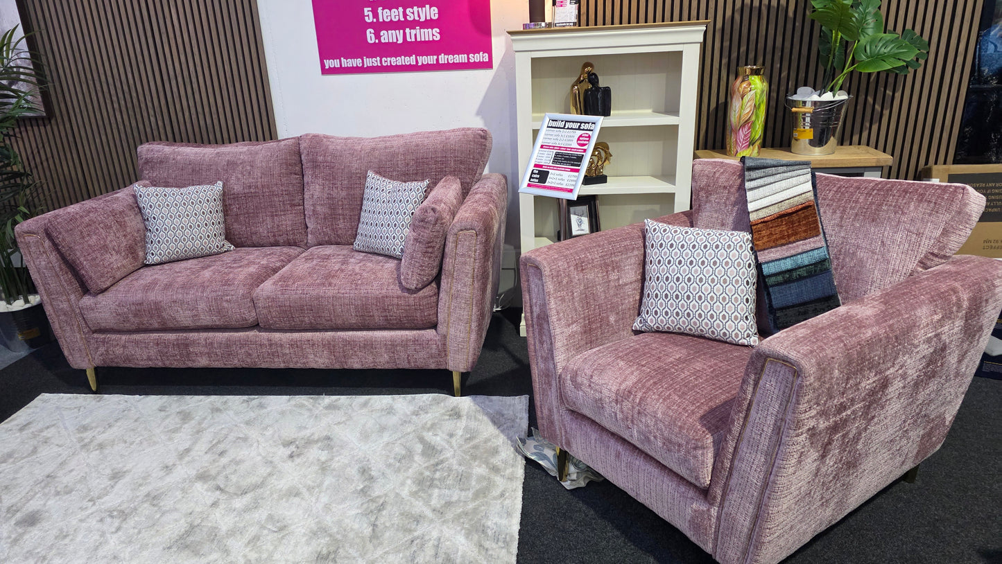 Cairo Fabric 3 Seater Sofa