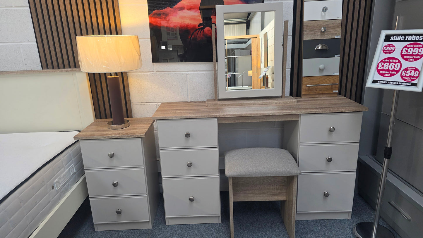 Millwood 3 Drawer Bedside Locker - Choose Your Colours