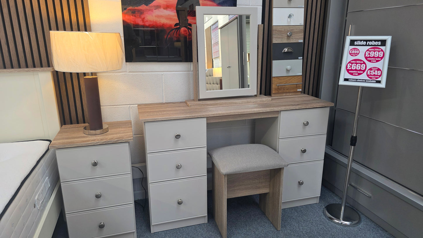 Millwood 3 Drawer Bedside Locker - Choose Your Colours