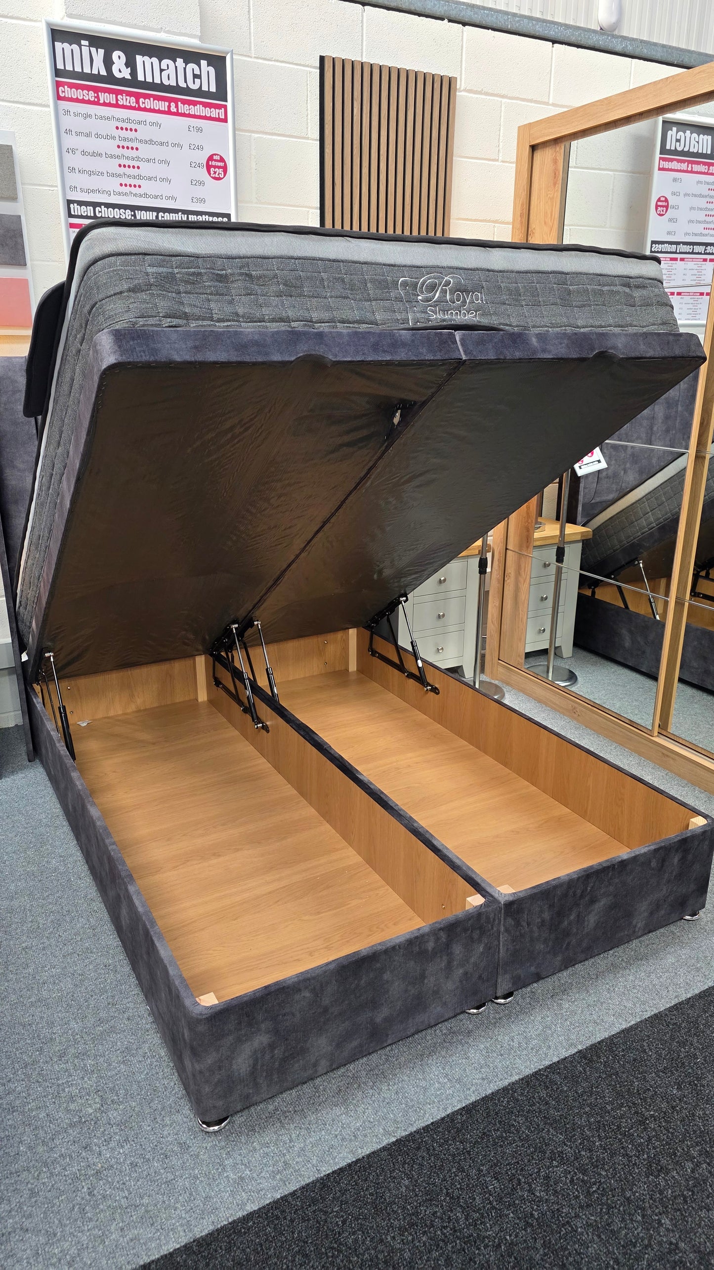 Grande Gas Lift Storage Beds