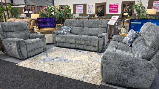 Fairfield Power Recliner Sofas - Grey Fabric