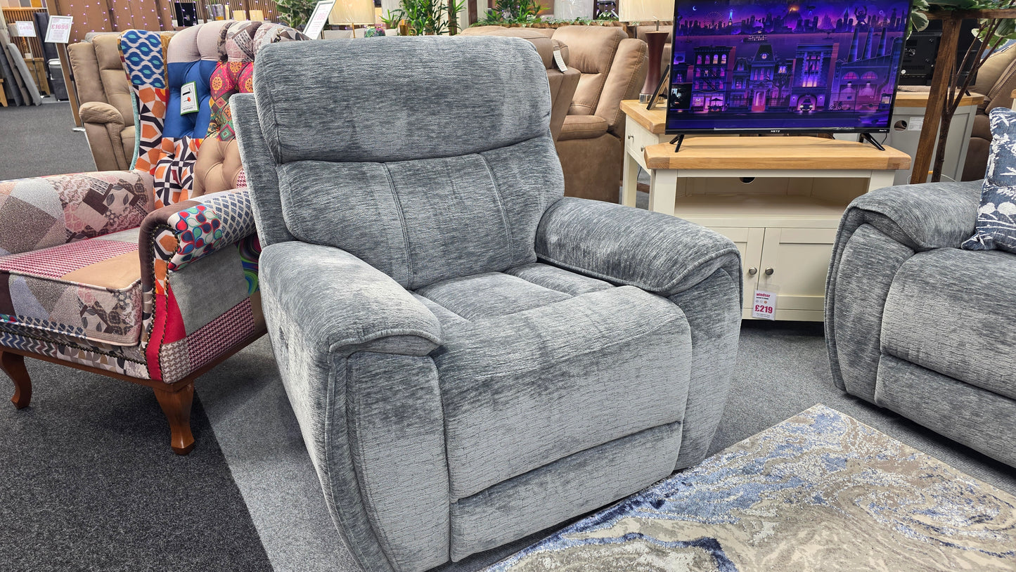 Fairfield Power Recliner Sofas - Grey Fabric