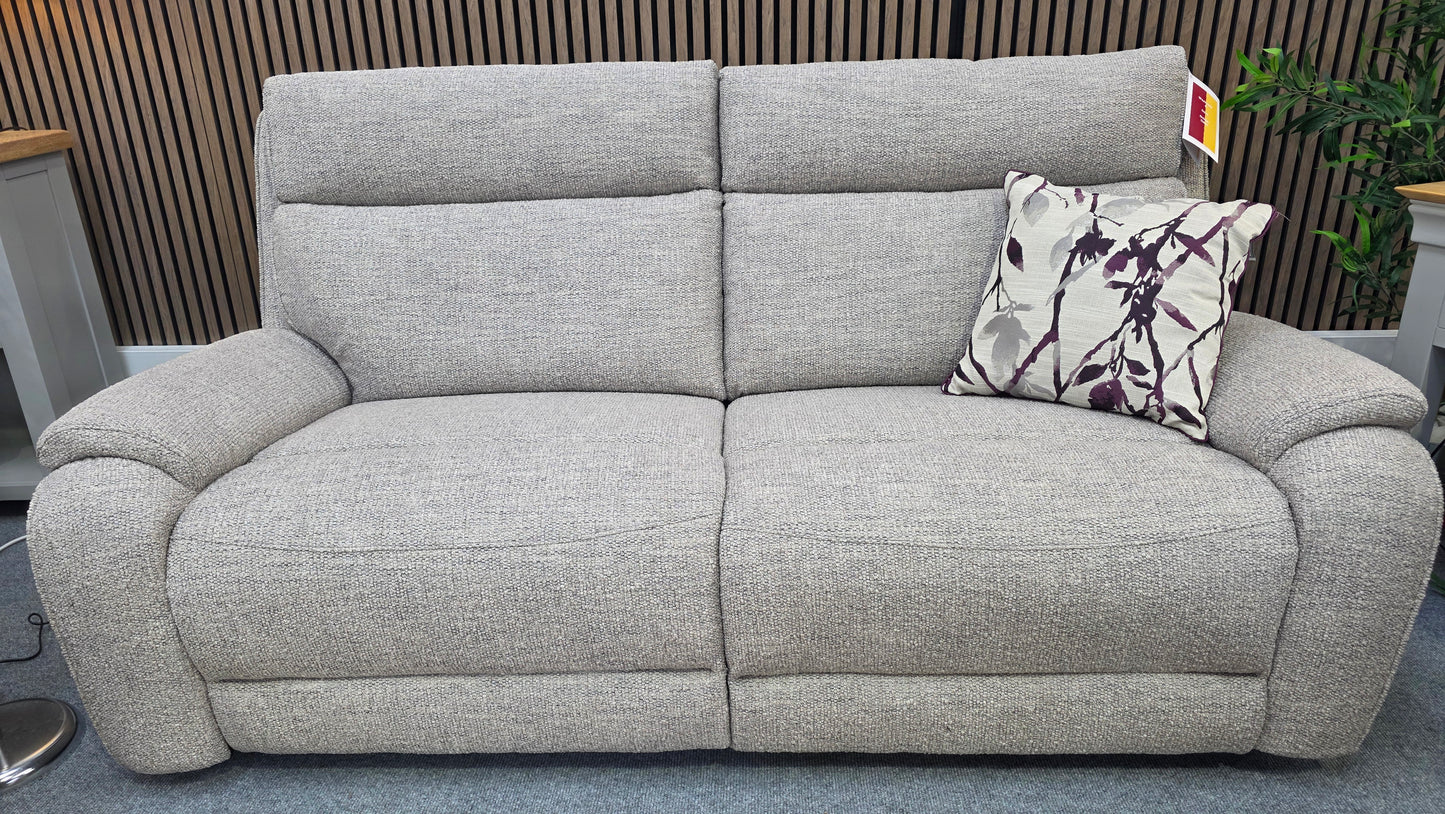 Athena Power Recliner Sofas - Light Grey Fabric