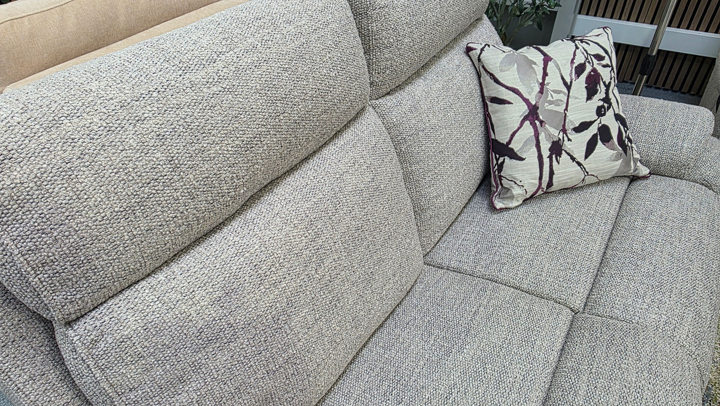 Athena Power Recliner Sofas - Light Grey Fabric