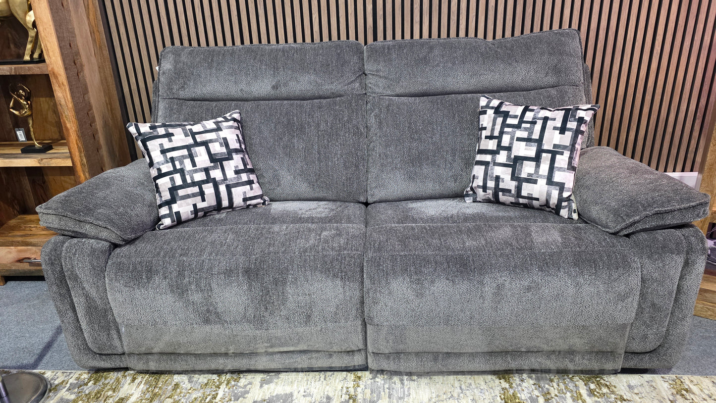 Newton Power Recliner Sofas - Charcoal Fabric