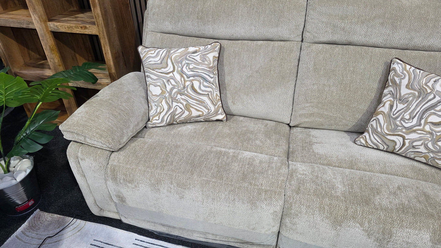 Newton Power Recliner Sofas - Camel Fabric