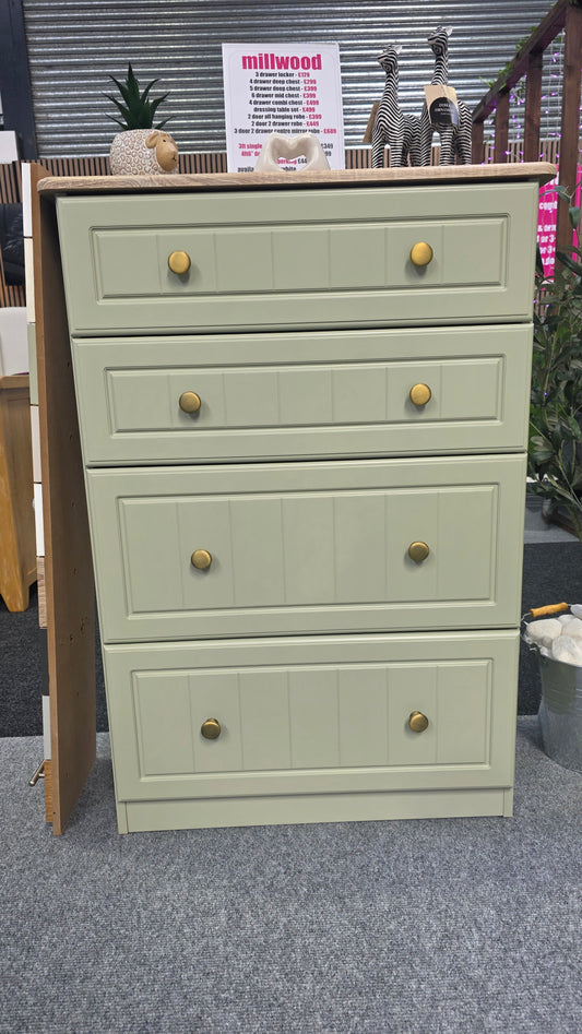 Millwood 4 Drawer Deep Chest - Choose Your Colours