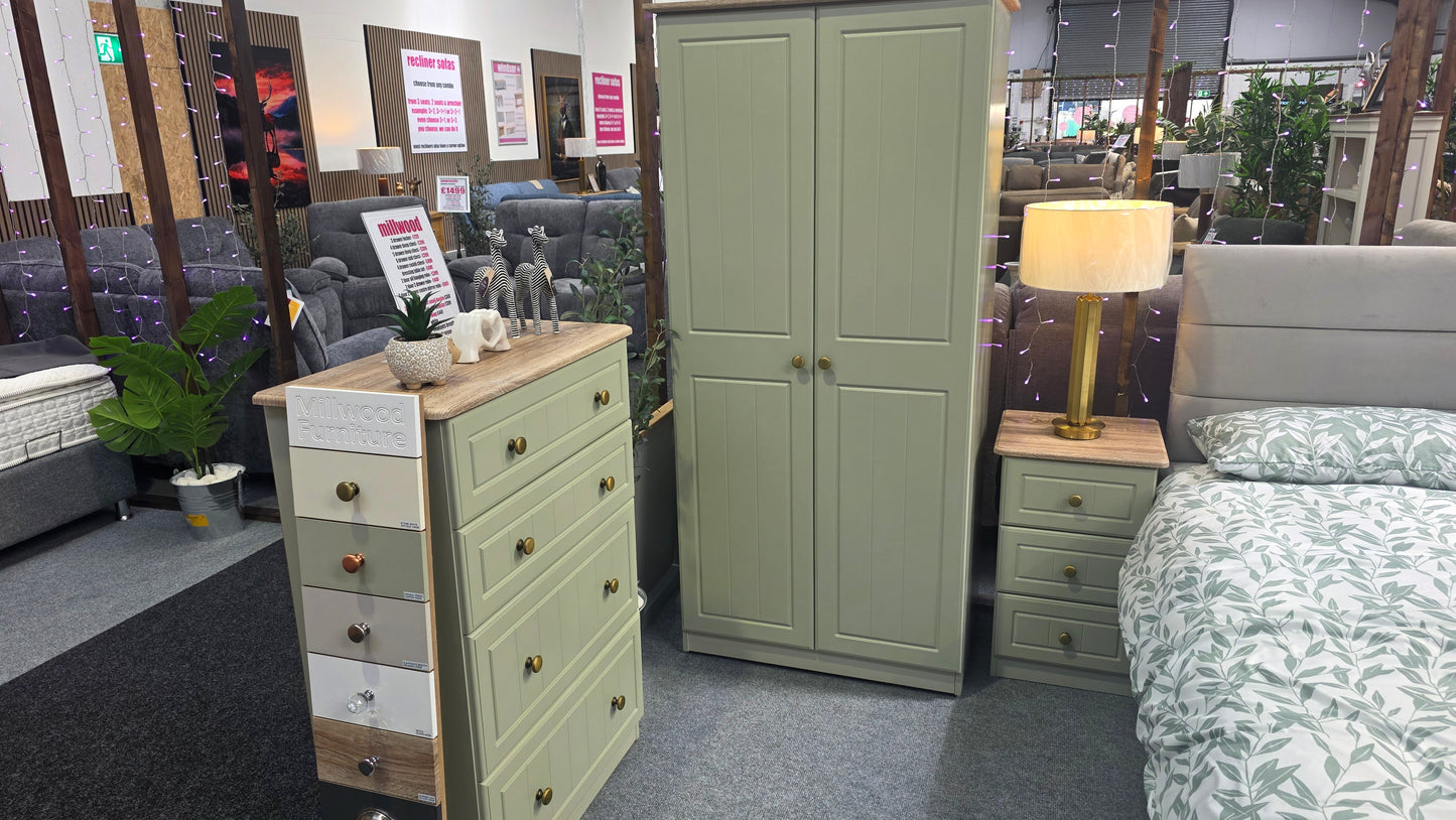 Millwood 3 Drawer Bedside Locker - Choose Your Colours