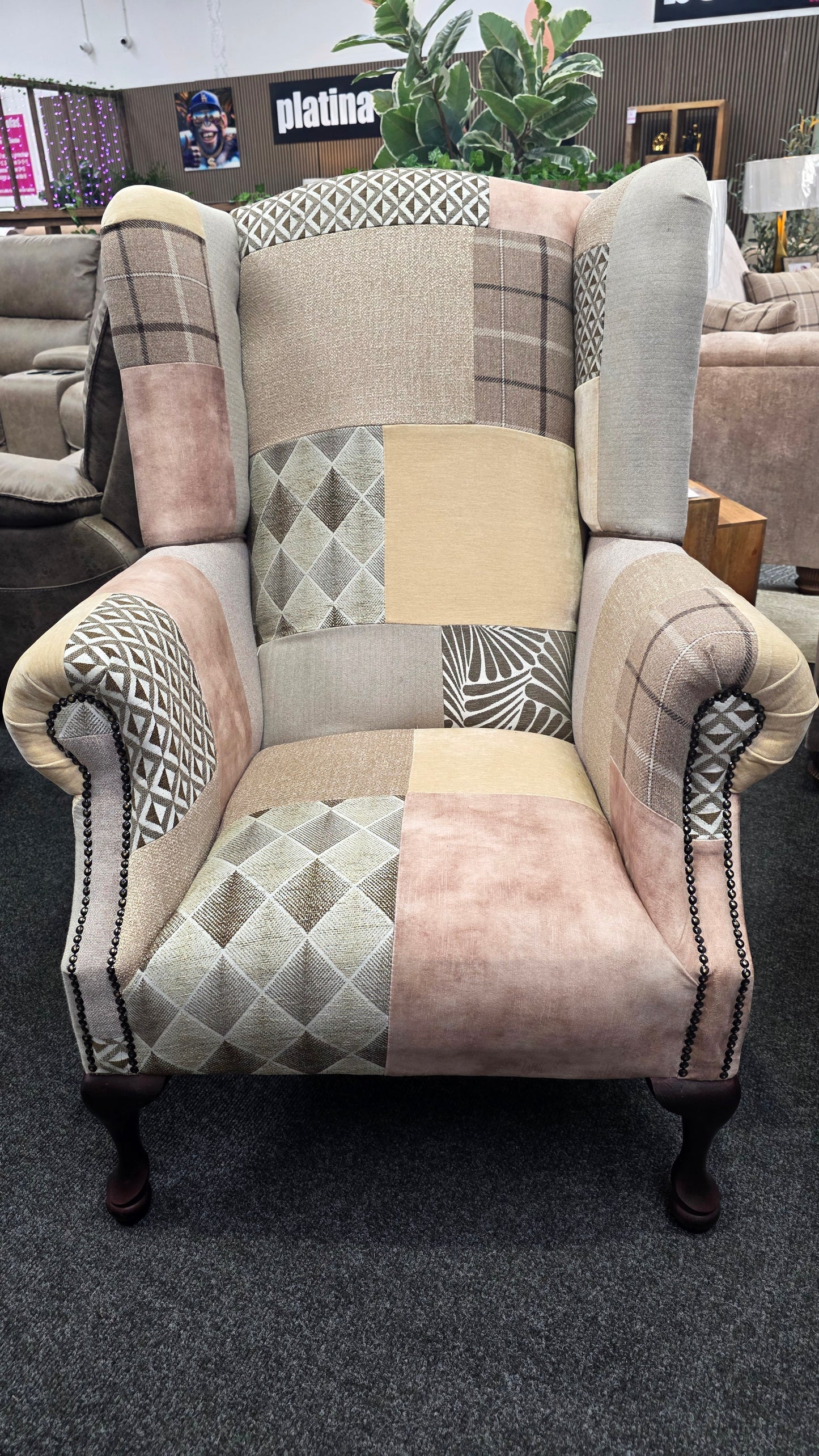 Monaghan Patchwork Fireside Chairs - Handmade Locally