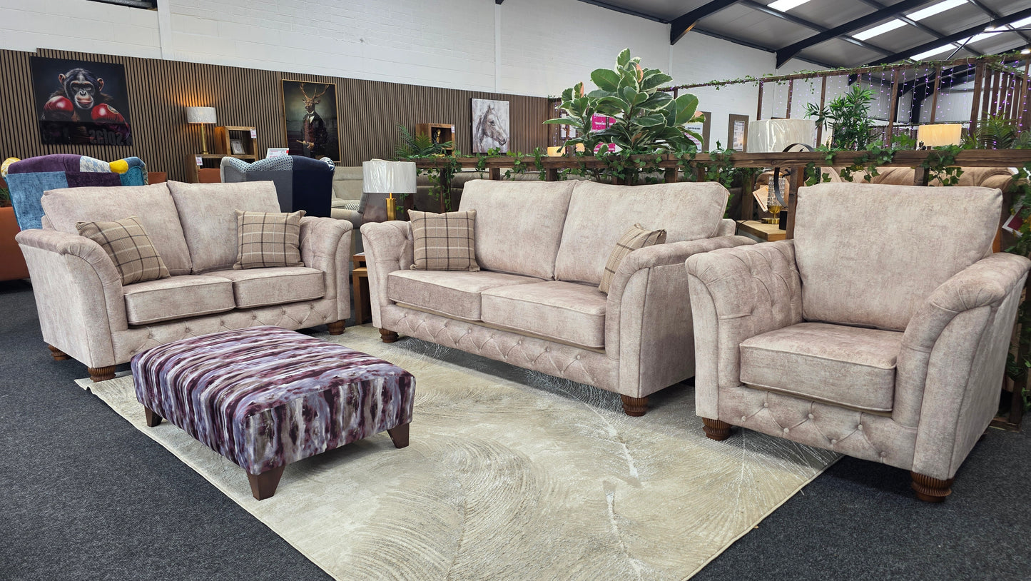 Mayfair Fabric 3+1+1 Seater Sofa Set