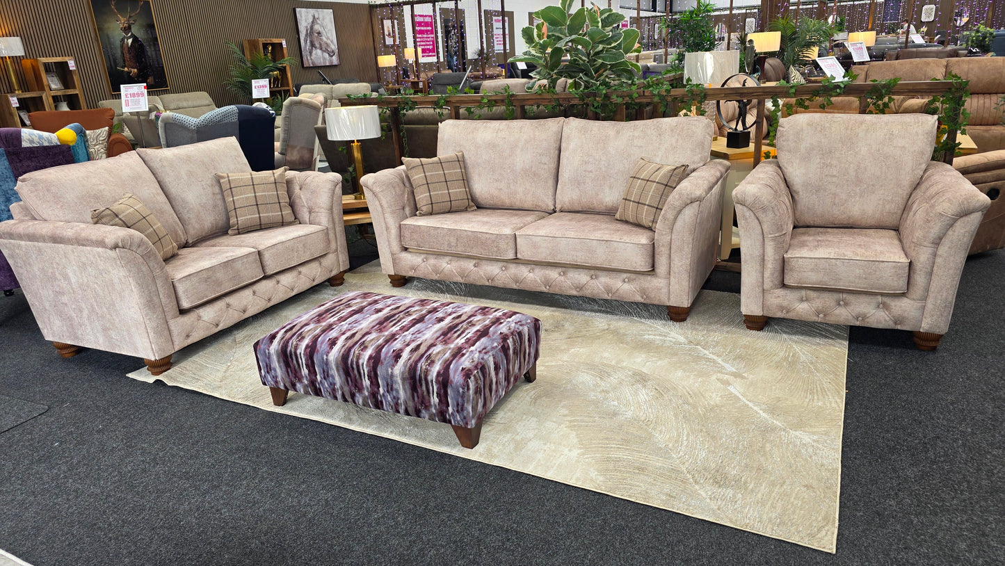 Mayfair Fabric 3+1+1 Seater Sofa Set