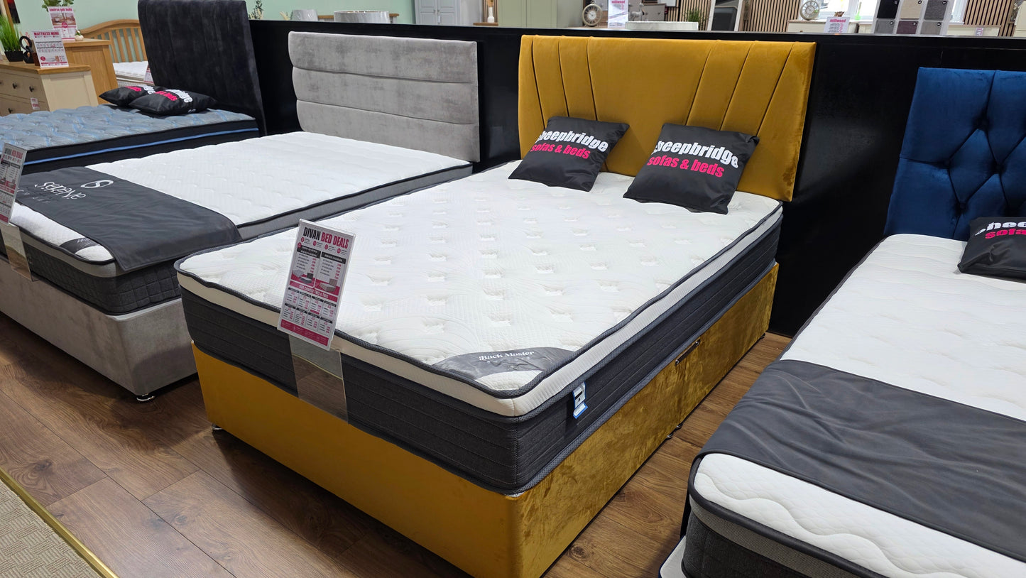 Divan Bed with 24'' Ibiza Headboard