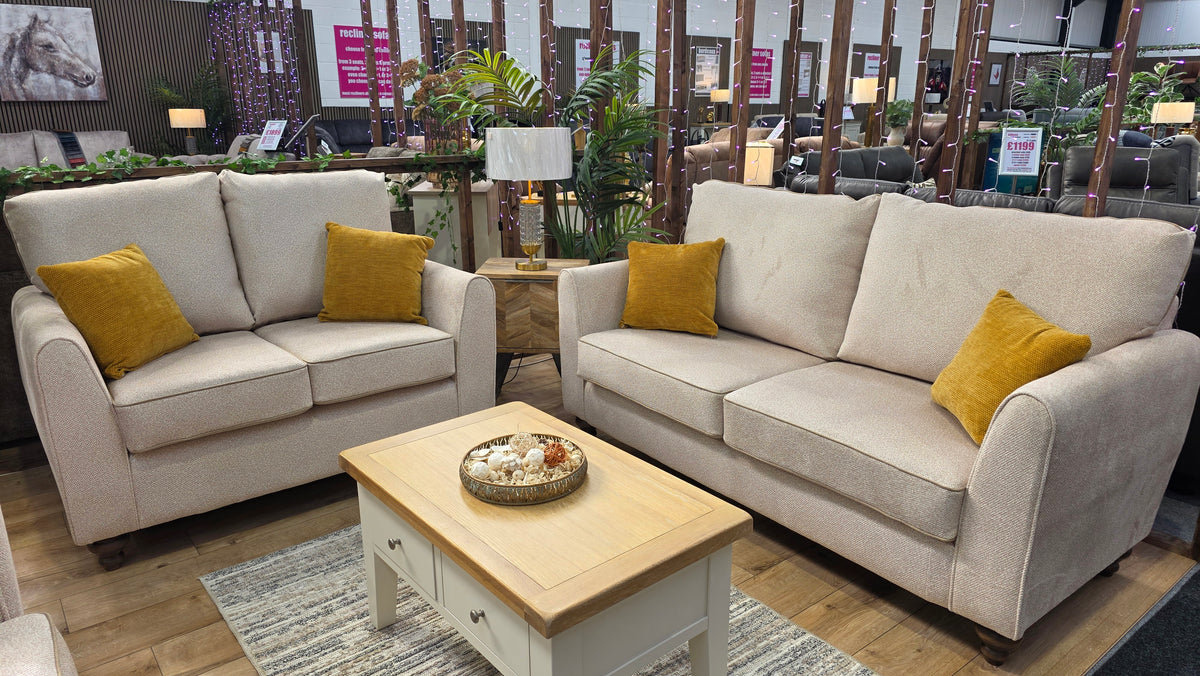 Versailles Fabric 3+2+1 Seater Sofa - Handmade Locally