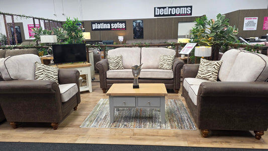 Kensington Fabric 3+1+1 Seater Sofa - Handmade Locally