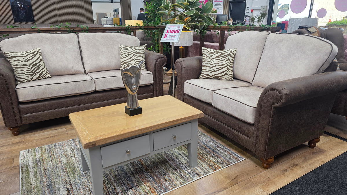 Kensington Fabric 3+1+1 Seater Sofa - Handmade Locally