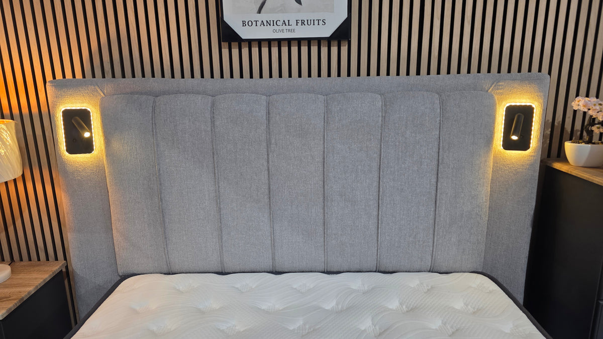 Ferro Pearl Grey Gas Lift Storage Beds