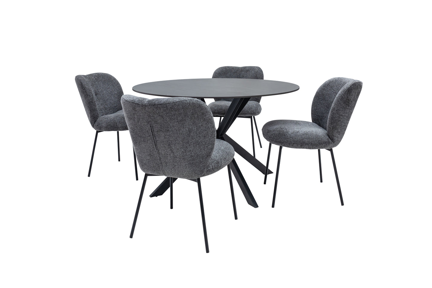 Bondi 1.2m Australian Grey Round Dining Table
