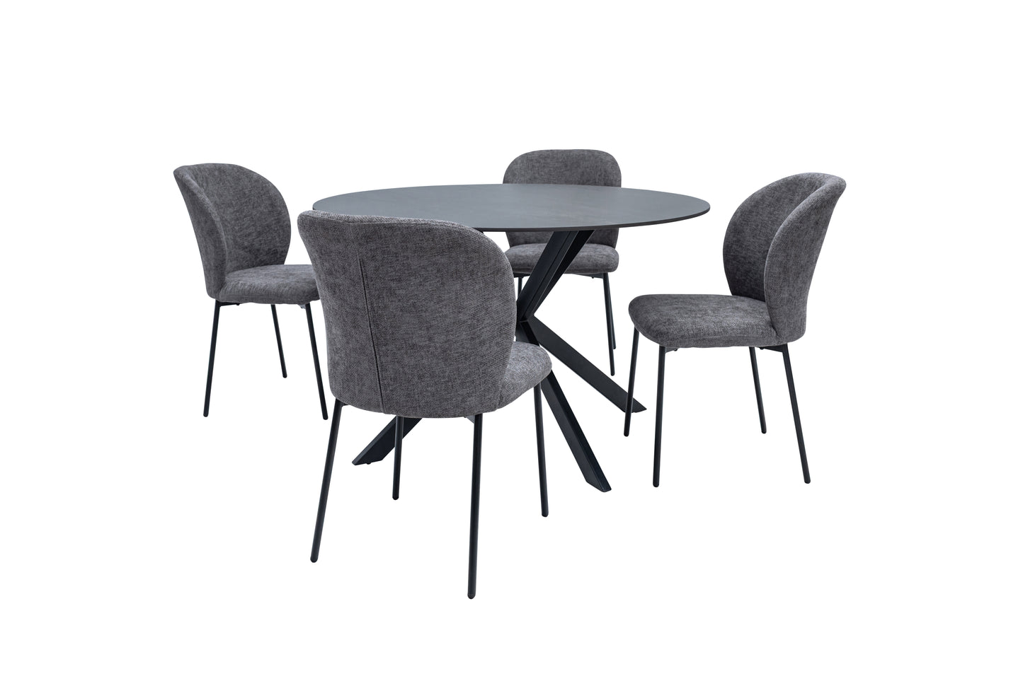 Bondi 1.2m Australian Grey Round Dining Table